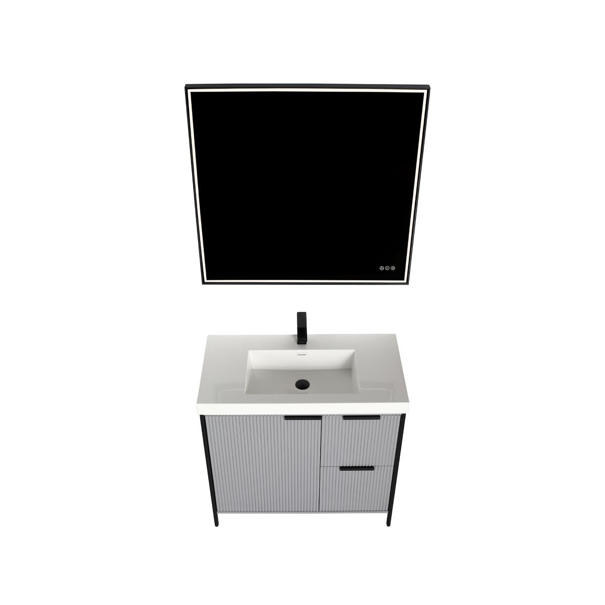 Zurich 36″ Metal Gray Vanity