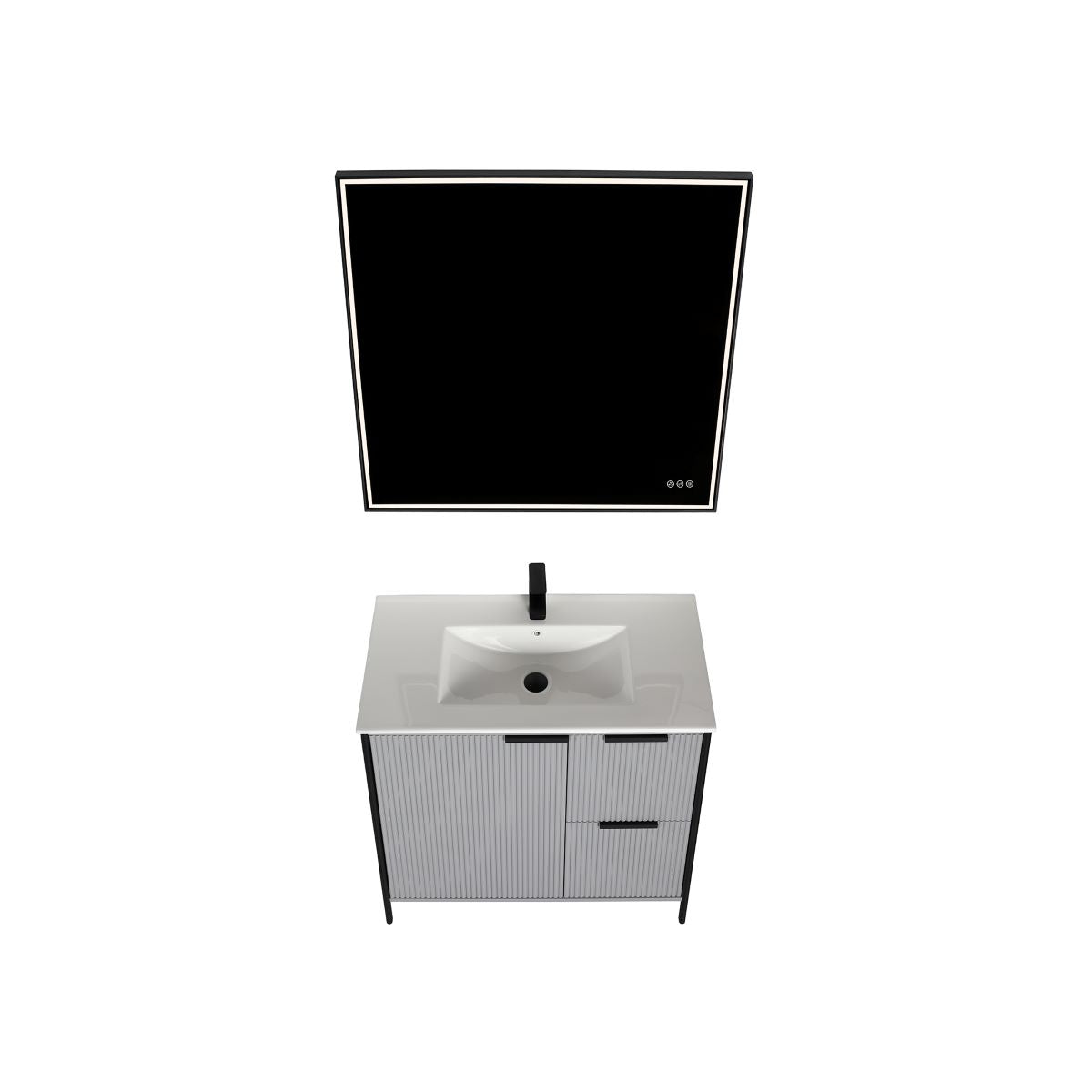Zurich 36″ Metal Gray Vanity