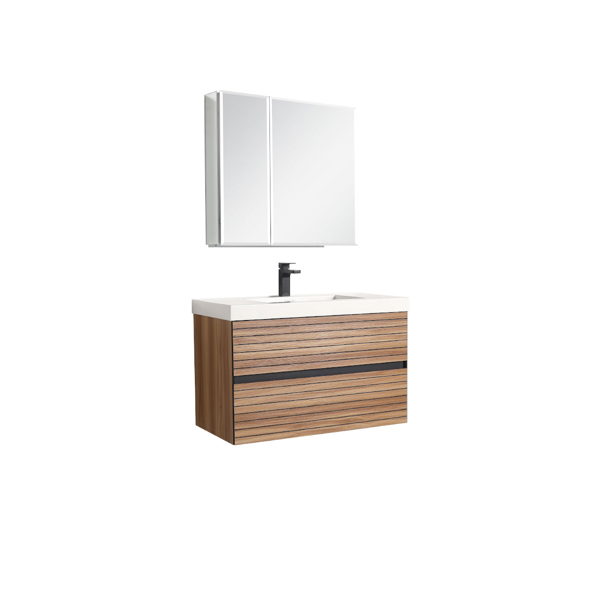 Annecy Maple Strip 36″ Vanity with Acrylic Top-Mount Basin