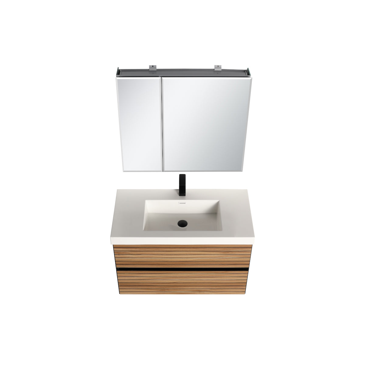 Annecy Maple Strip 36″ Vanity with Acrylic Top-Mount Basin