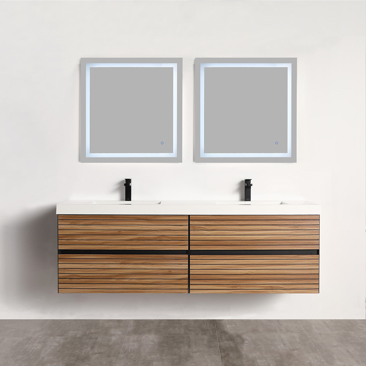 Annecy Maple Strip 72″ Vanity with Acrylic Top-Mount Basin