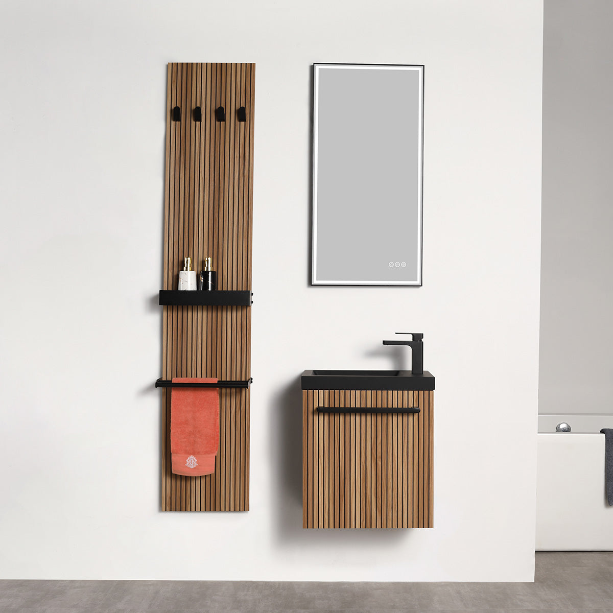 Rimini 20 Inch Maple Strip Vanity with Sink