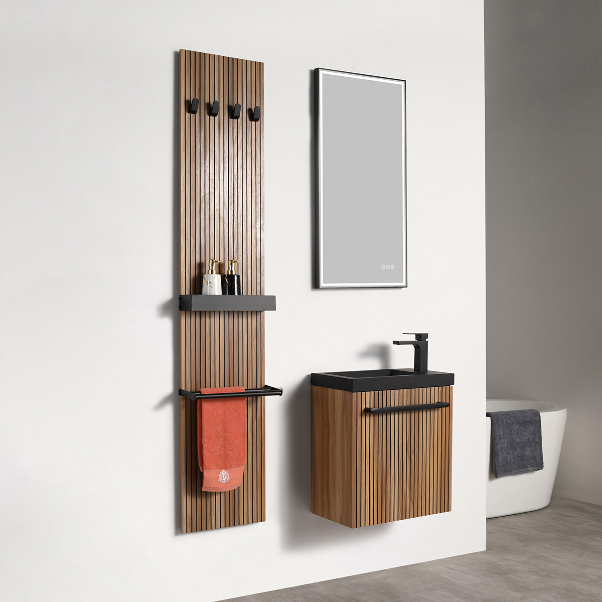 Rimini 20 Inch Maple Strip Vanity with Sink