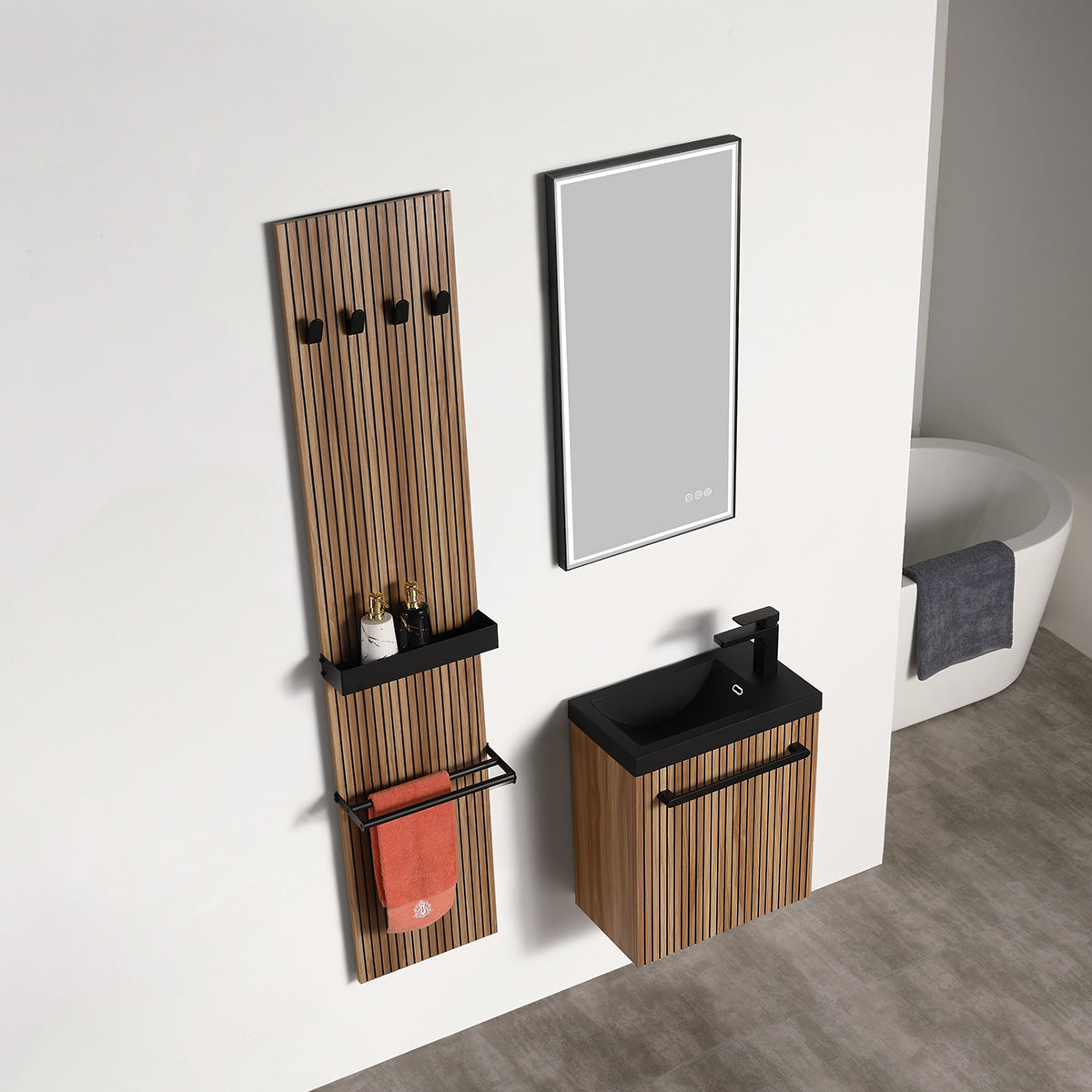 Rimini 20 Inch Maple Strip Vanity with Sink