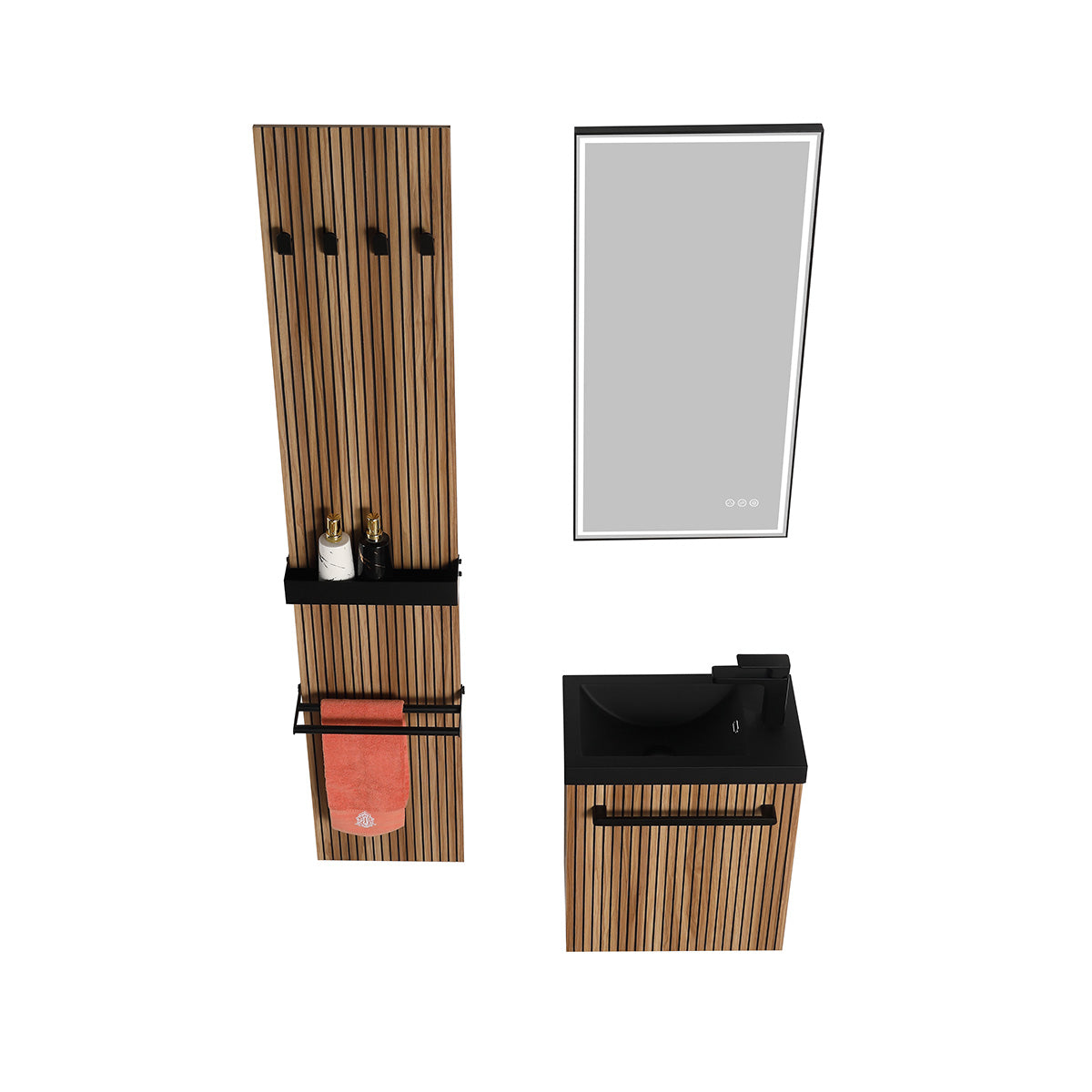 Rimini 20 Inch Maple Strip Vanity with Sink