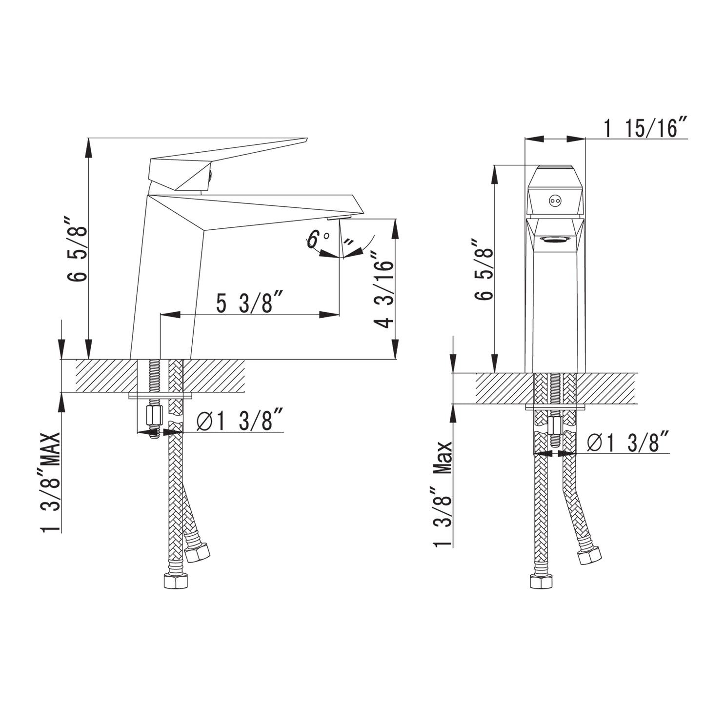Single Handle Lavatory Faucet – Chrome - F01 101