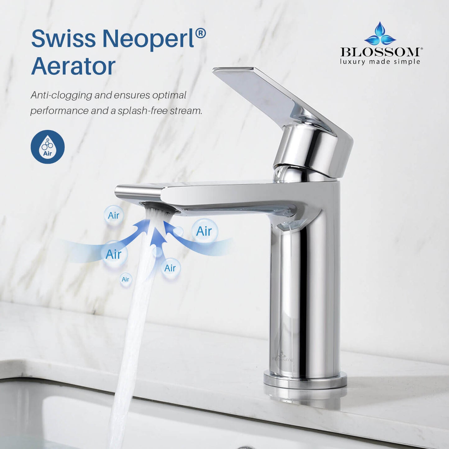 Single Handle Lavatory Faucet - Chrome - F01 102