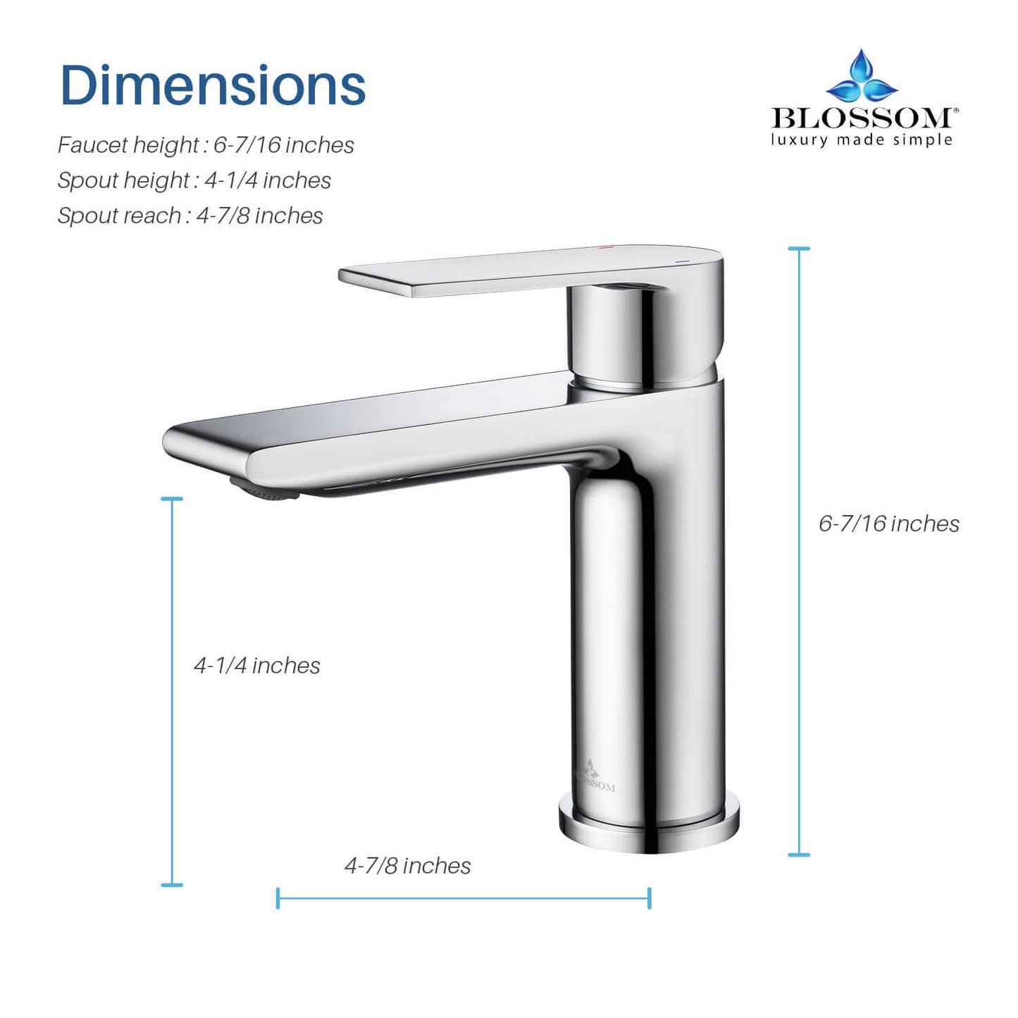 Single Handle Lavatory Faucet - Chrome - F01 102