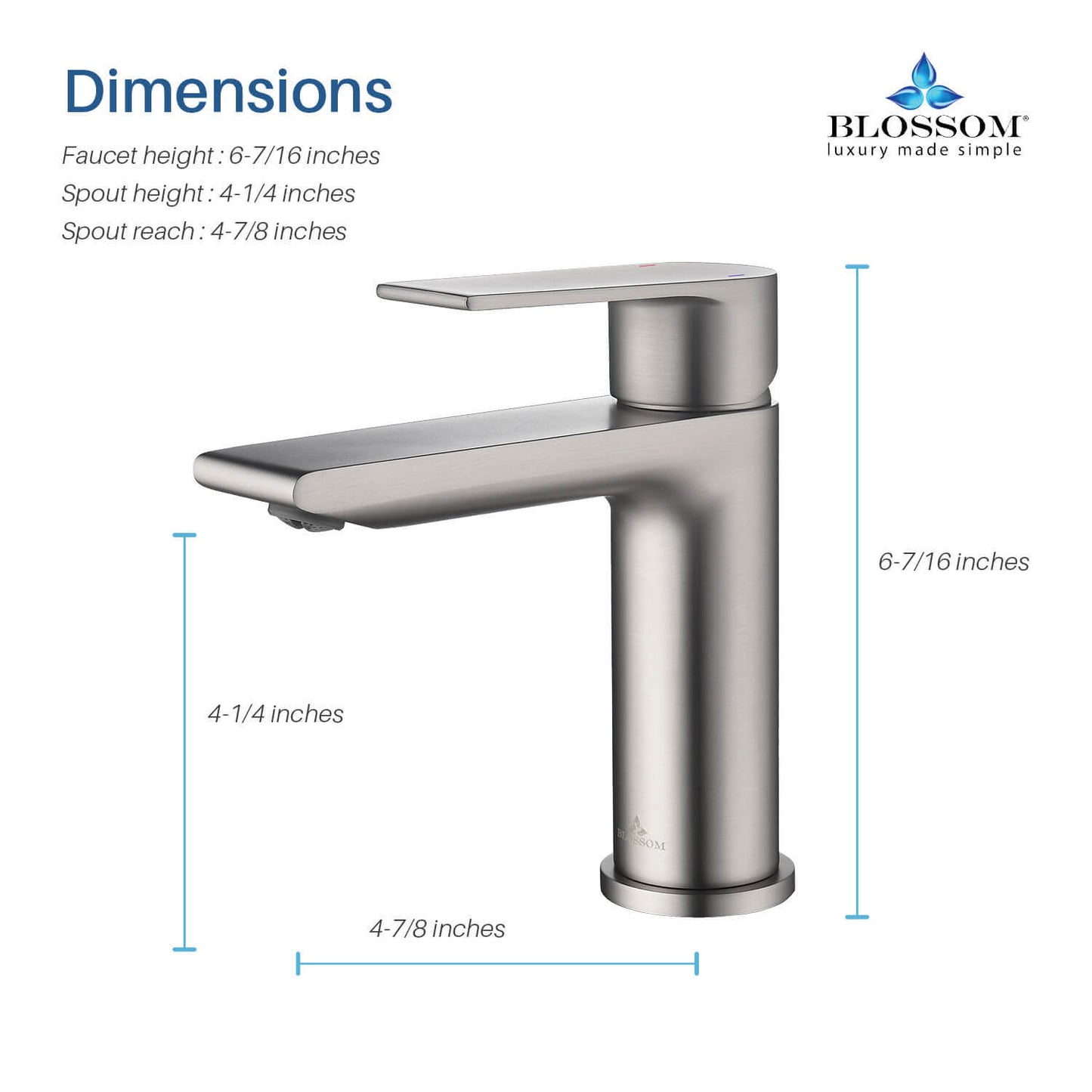 Single Handle Lavatory Faucet – Brush Nickle - F01 102