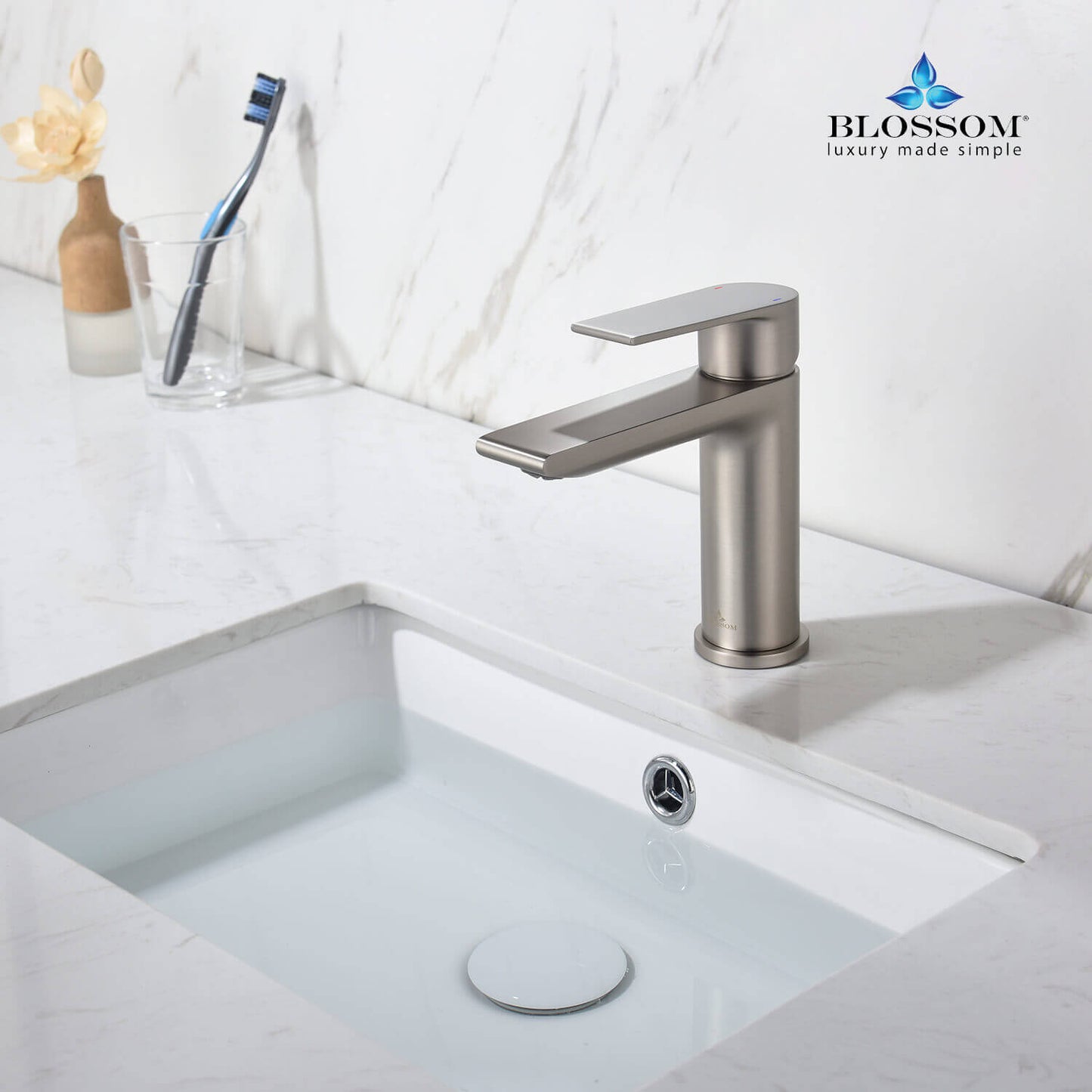 Single Handle Lavatory Faucet – Brush Nickle - F01 102