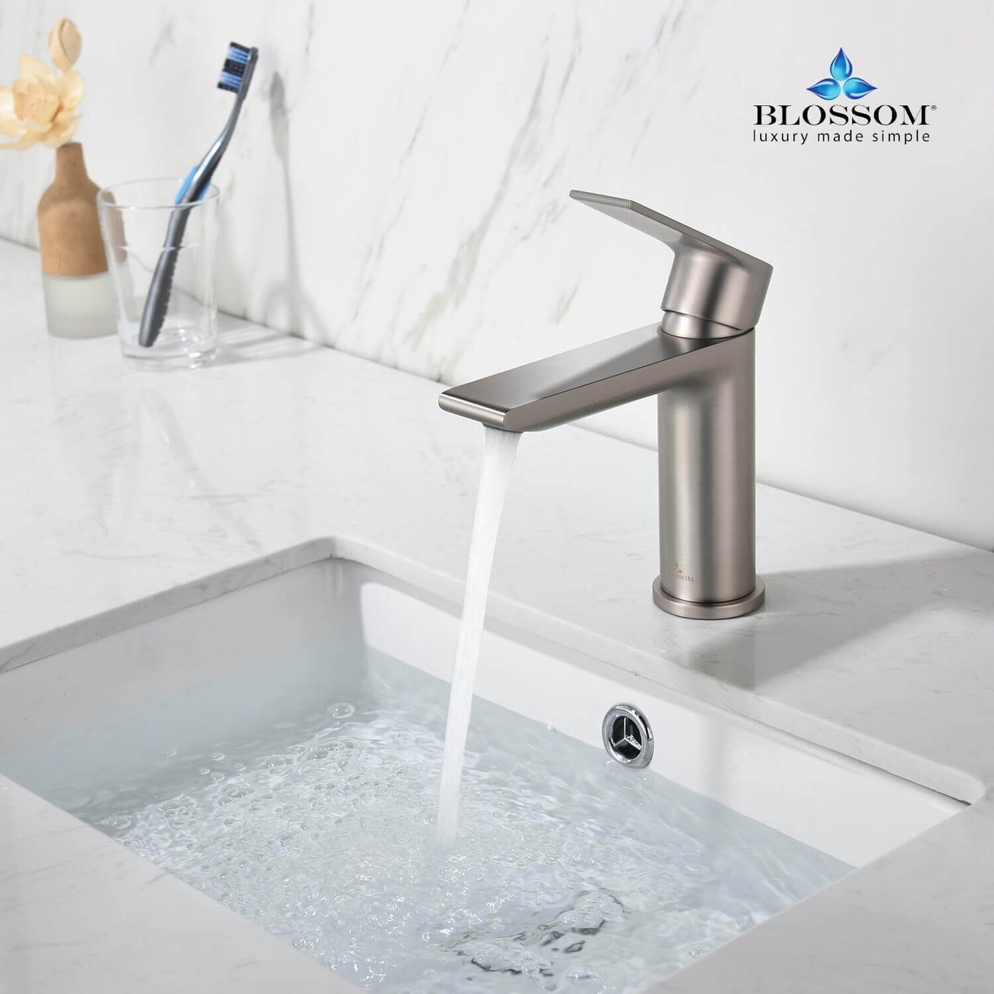 Single Handle Lavatory Faucet – Brush Nickle - F01 102