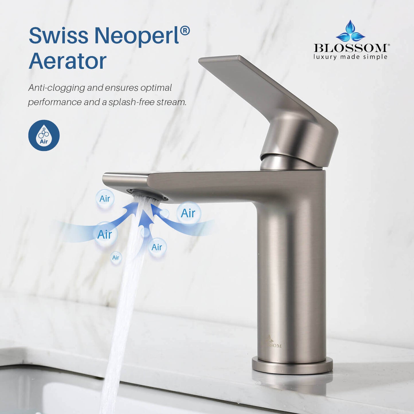 Single Handle Lavatory Faucet – Brush Nickle - F01 102
