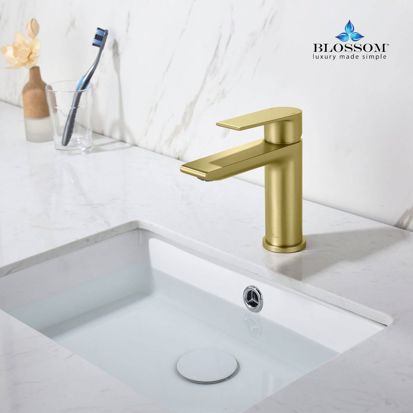 Single Handle Lavatory Faucet – Brush Gold - F01 102