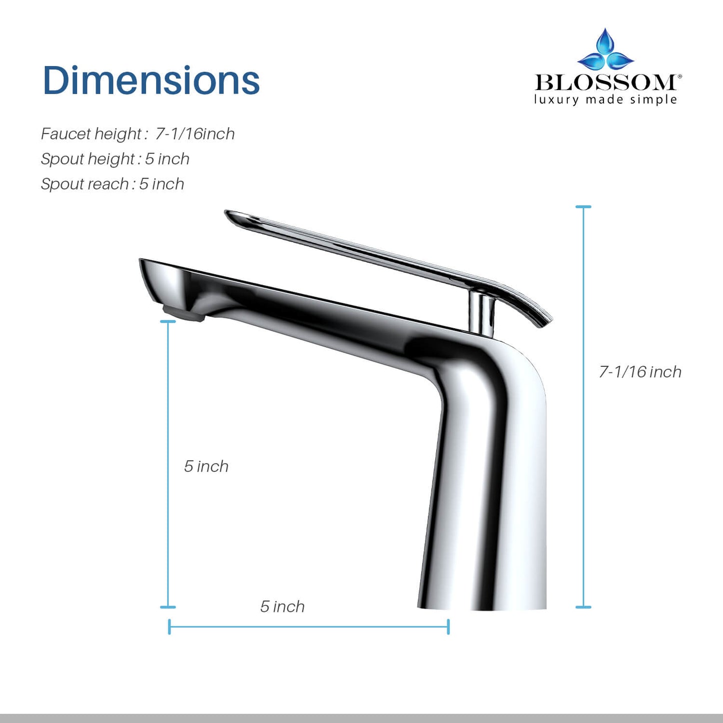 Single Handle Lavatory Faucet – Chrome - F01 106