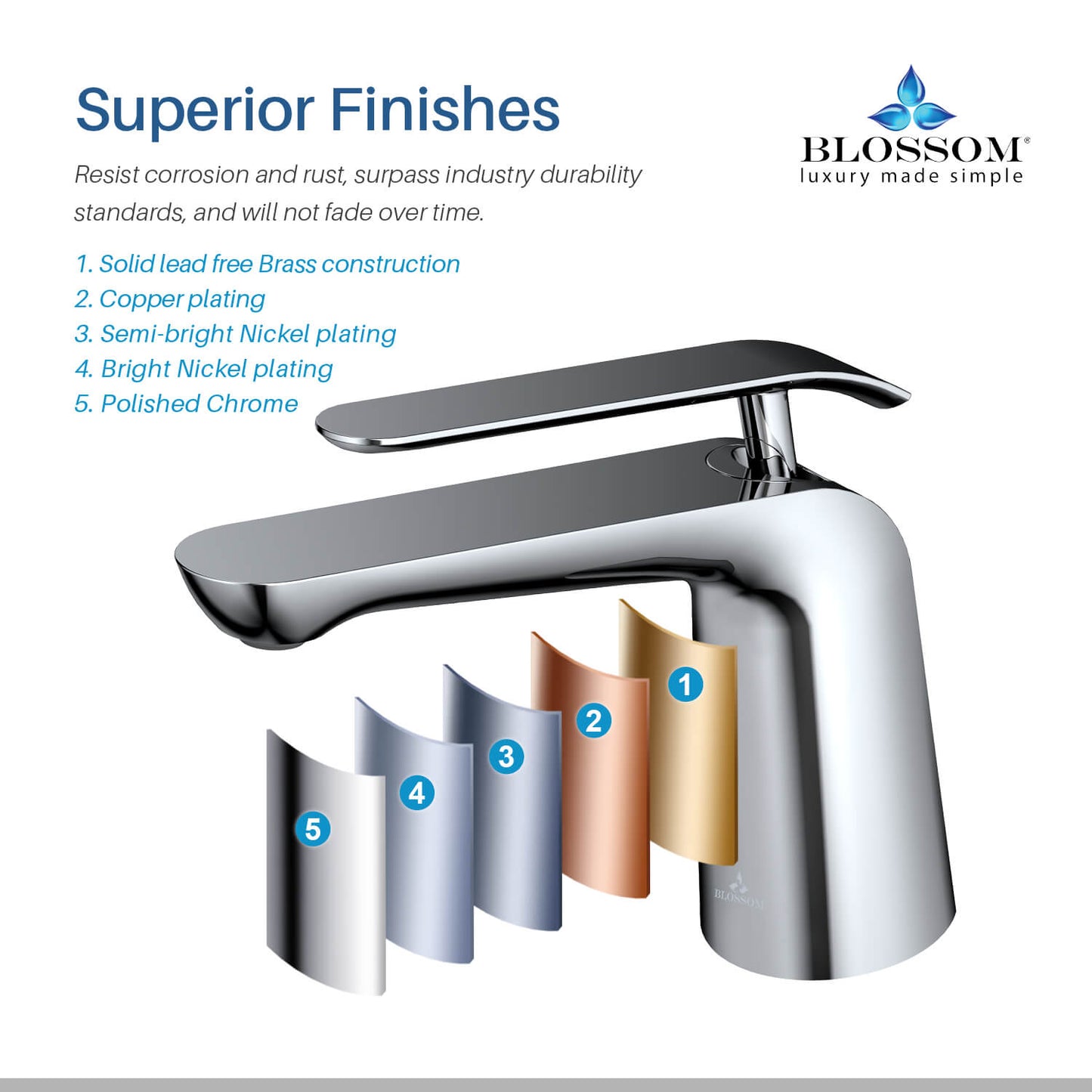 Single Handle Lavatory Faucet – Chrome - F01 106