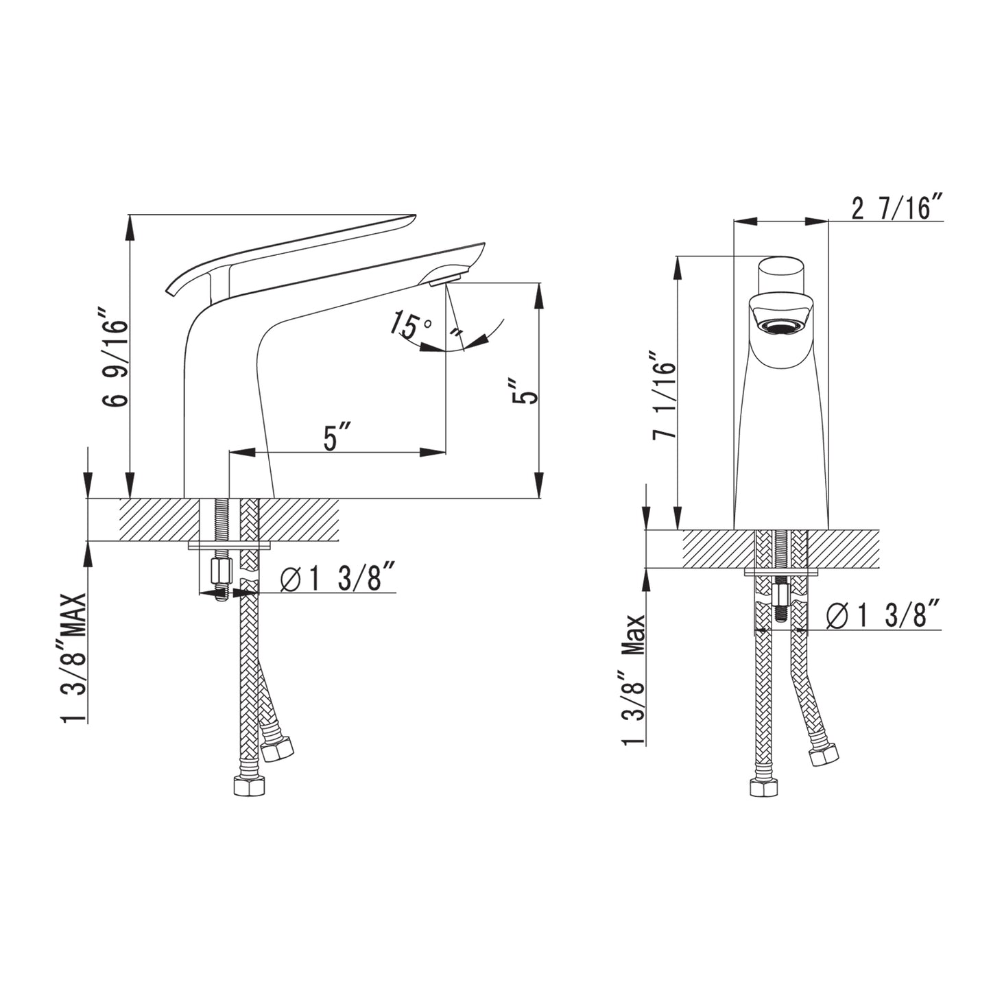 Single Handle Lavatory Faucet – Chrome - F01 106