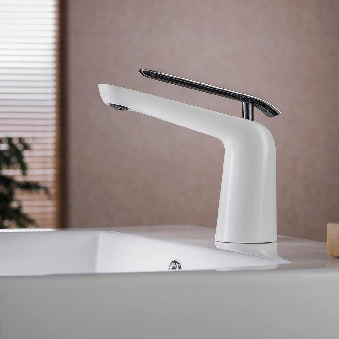 Single Handle Lavatory Faucet – Chrome White - F01 106