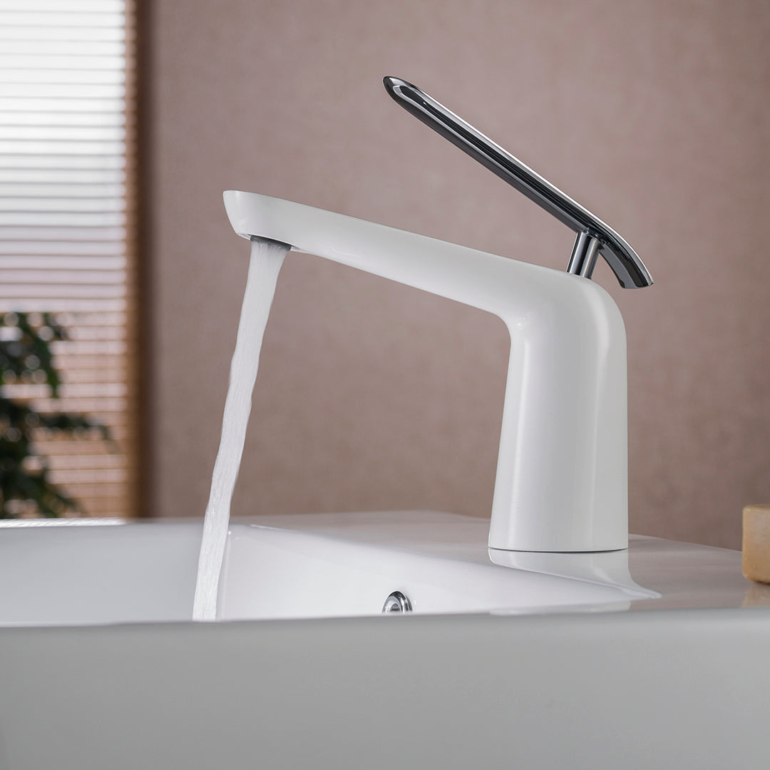 Single Handle Lavatory Faucet – Chrome White - F01 106