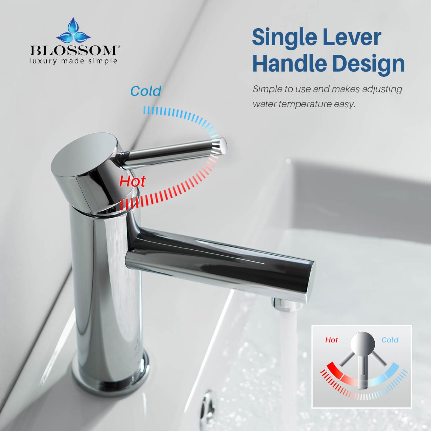Single Handle Lavatory Faucet – Chrome - F01 116