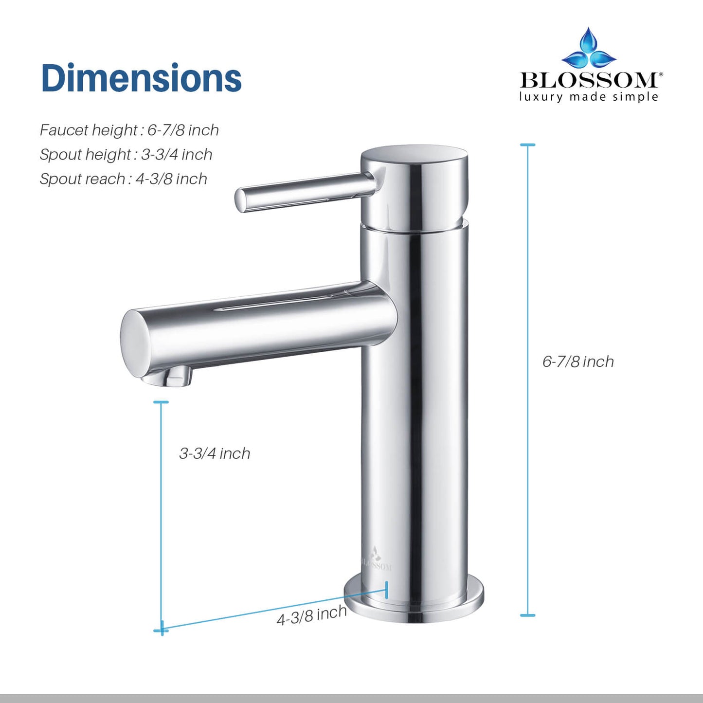Single Handle Lavatory Faucet – Chrome - F01 116