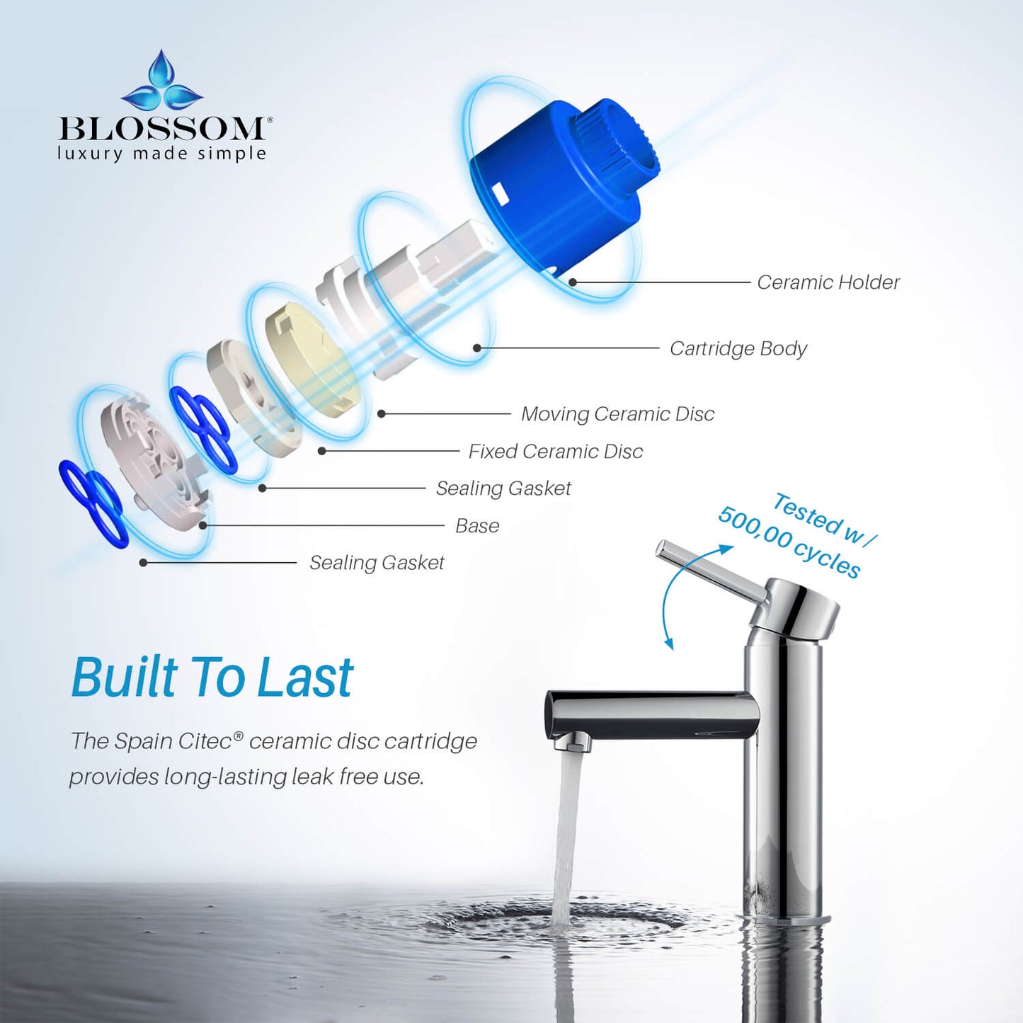 Single Handle Lavatory Faucet – Chrome - F01 116