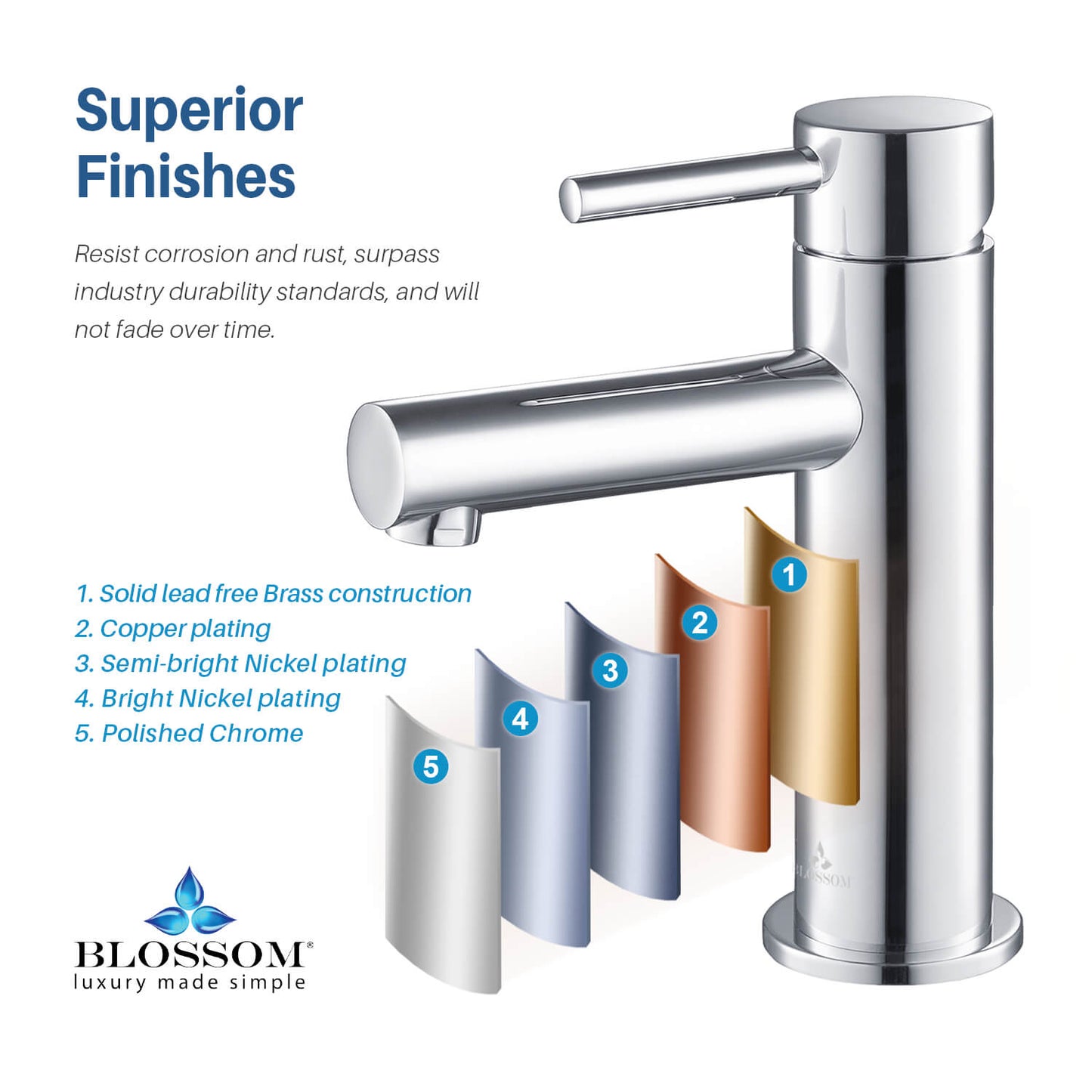 Single Handle Lavatory Faucet – Chrome - F01 116