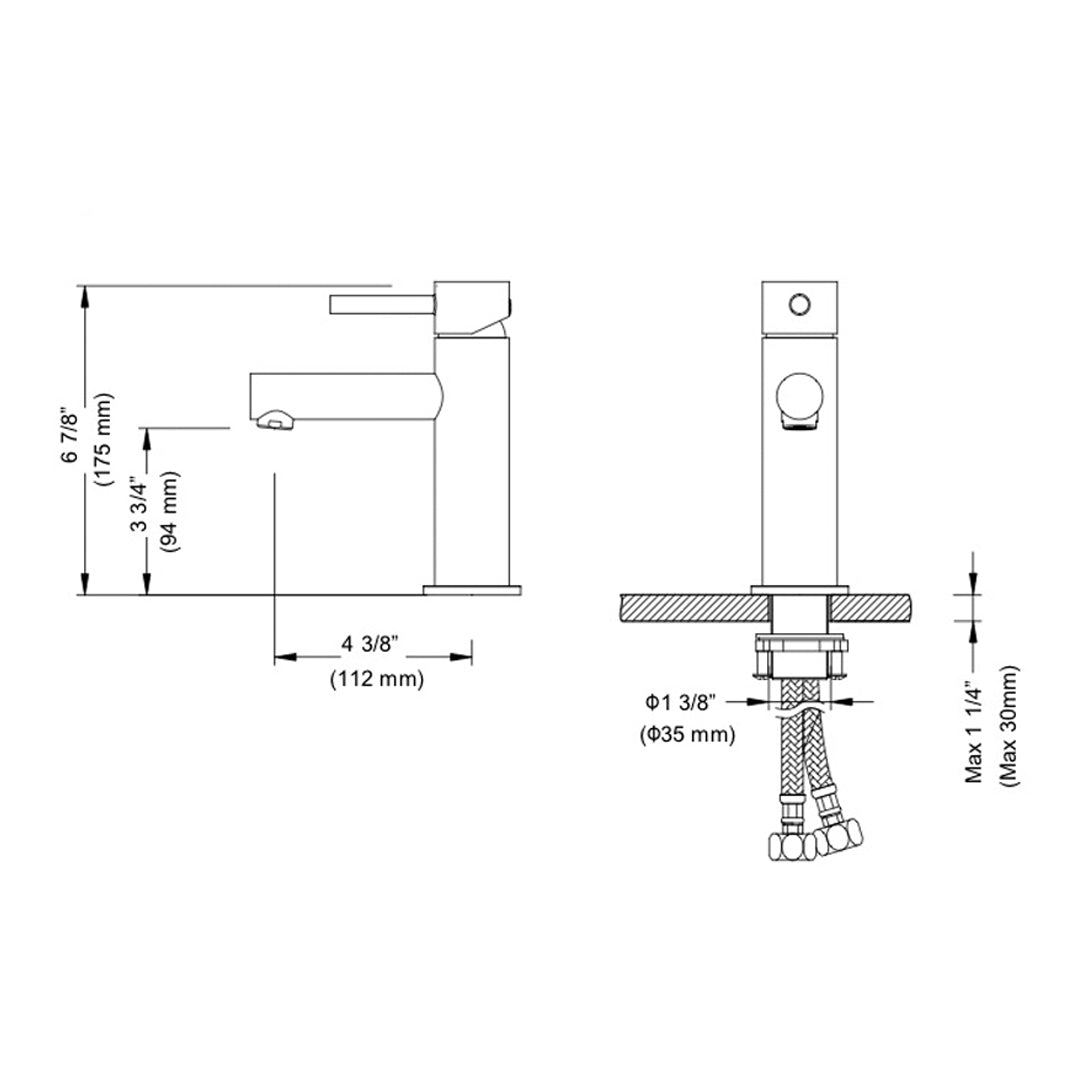 Single Handle Lavatory Faucet – Chrome - F01 116