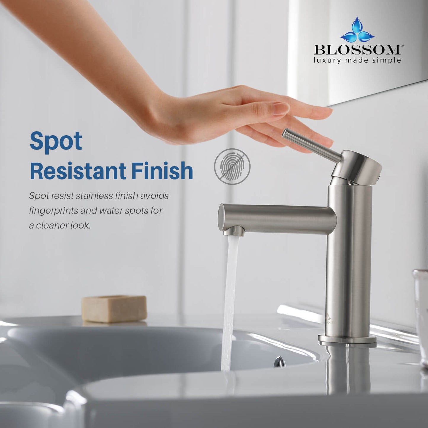 Single Handle Lavatory Faucet – Brush Nickle - F01 116