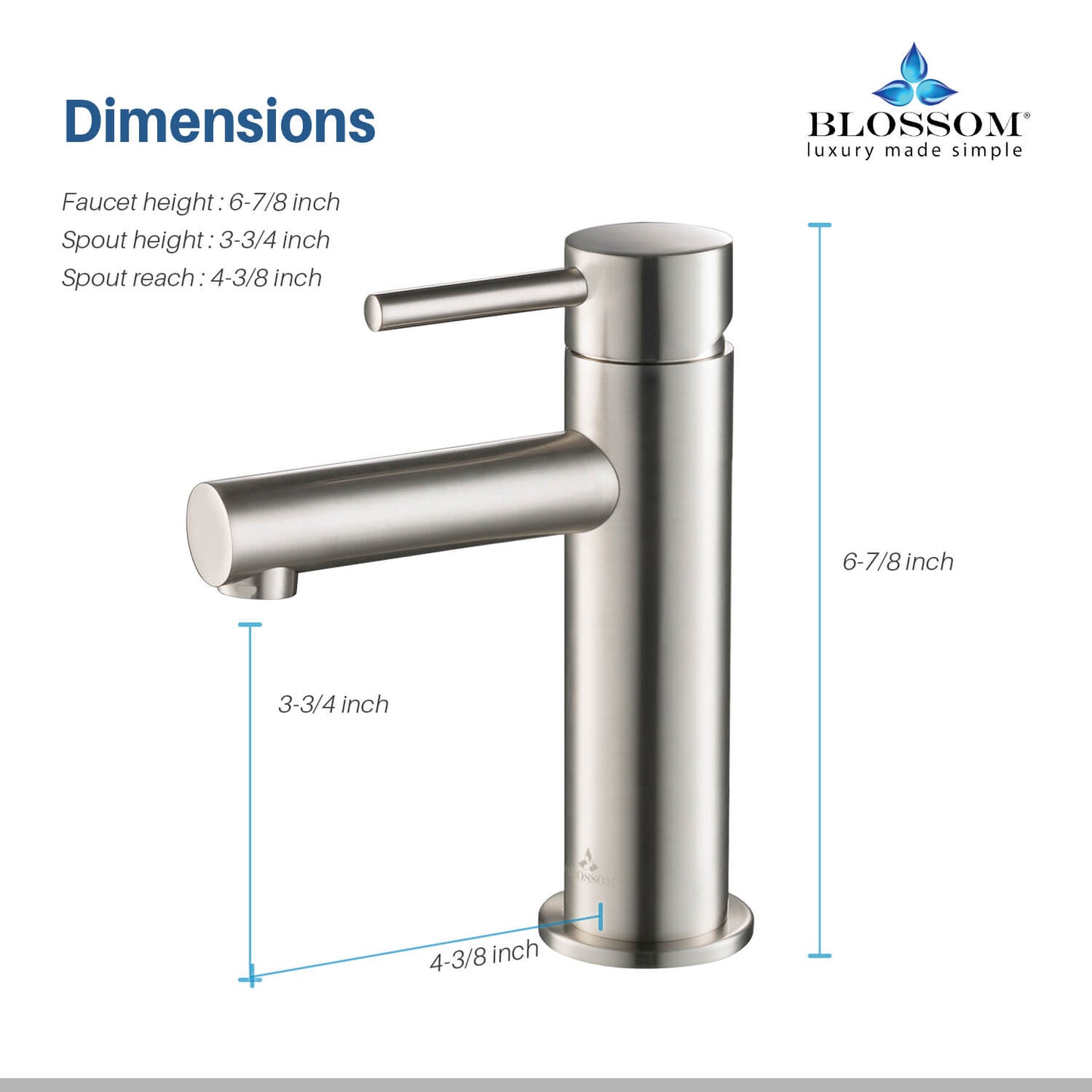 Single Handle Lavatory Faucet – Brush Nickle - F01 116