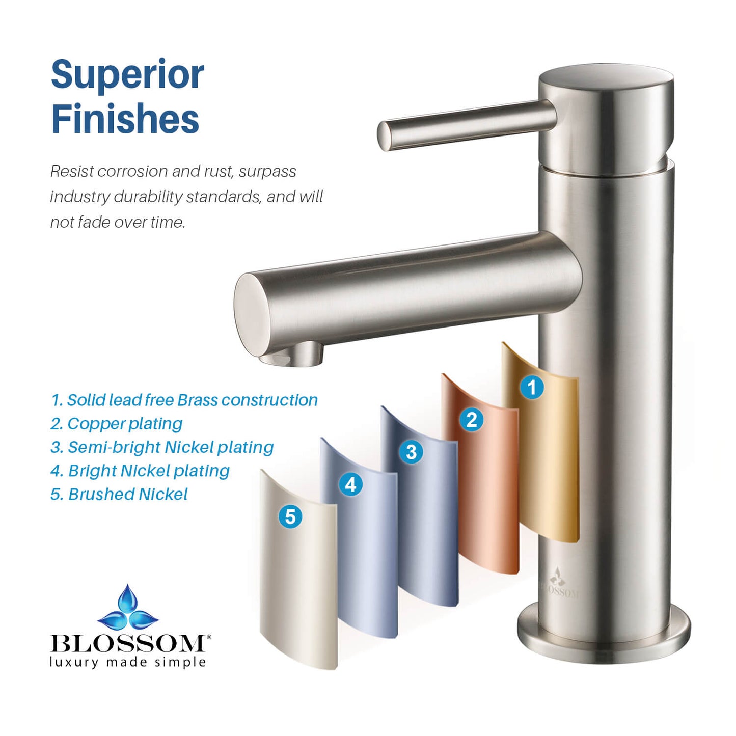 Single Handle Lavatory Faucet – Brush Nickle - F01 116