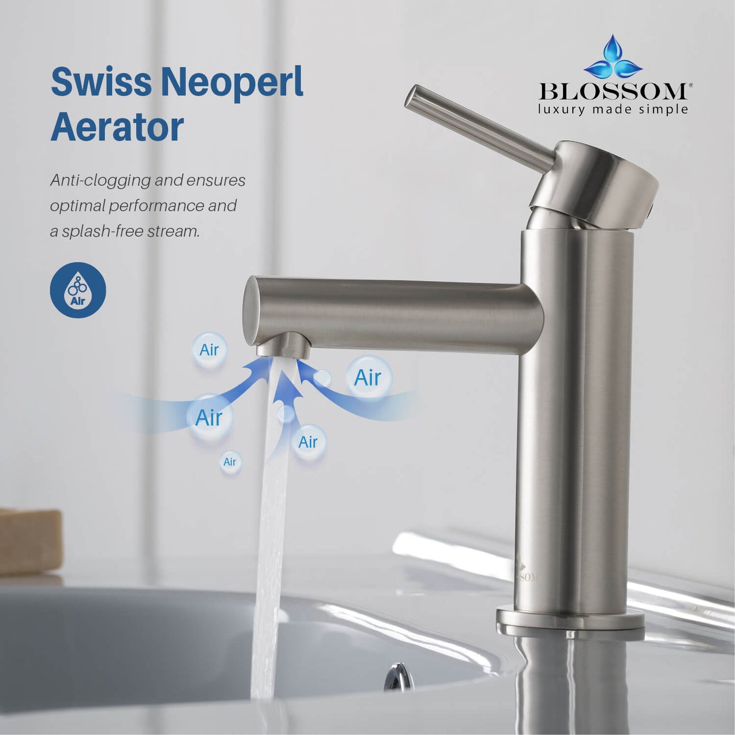 Single Handle Lavatory Faucet – Brush Nickle - F01 116
