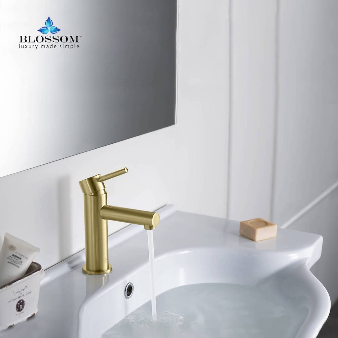 Single Handle Lavatory Faucet – Brush Gold - F01 116