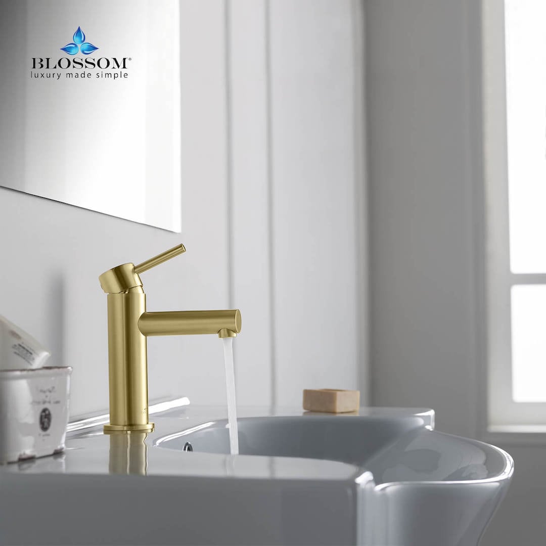 Single Handle Lavatory Faucet – Brush Gold - F01 116