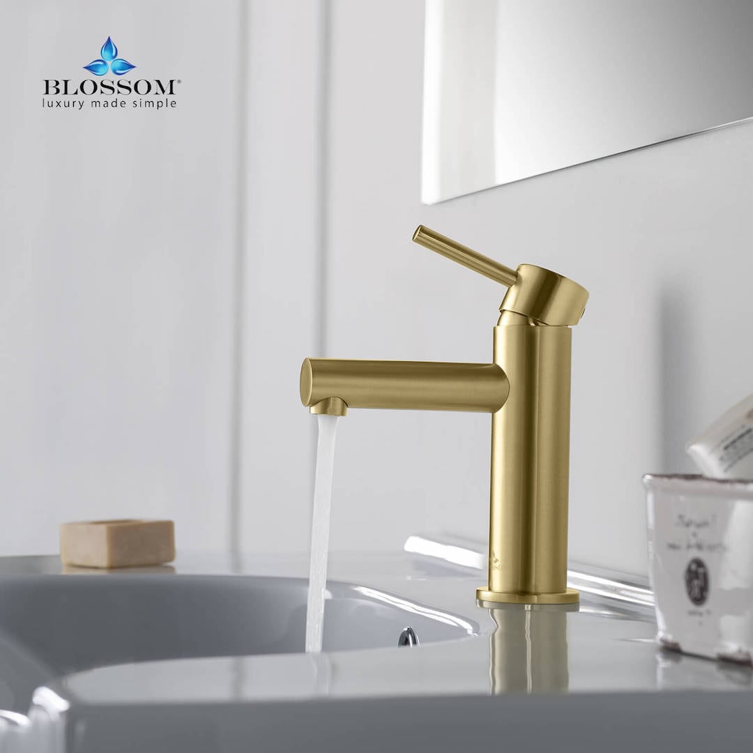 Single Handle Lavatory Faucet – Brush Gold - F01 116