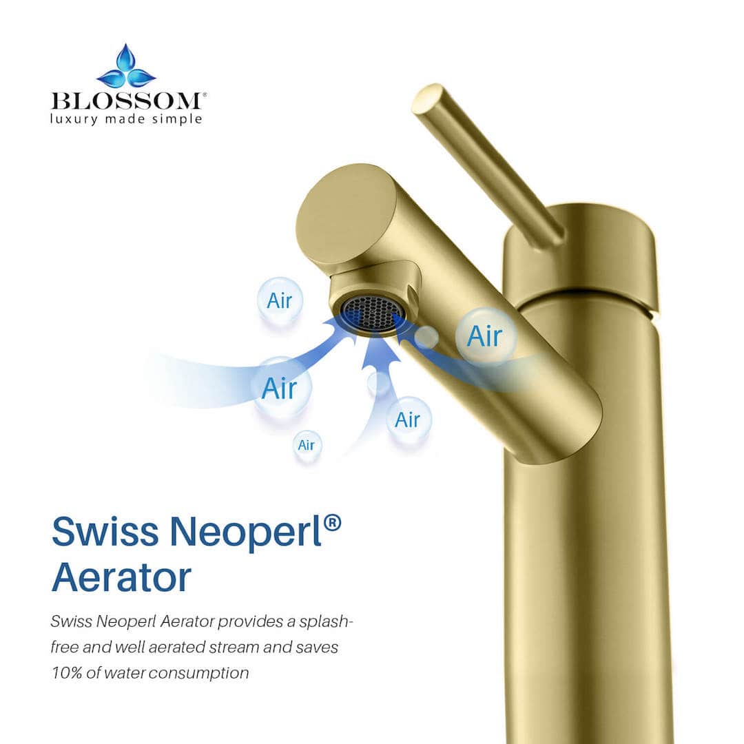 Single Handle Lavatory Faucet – Brush Gold - F01 116