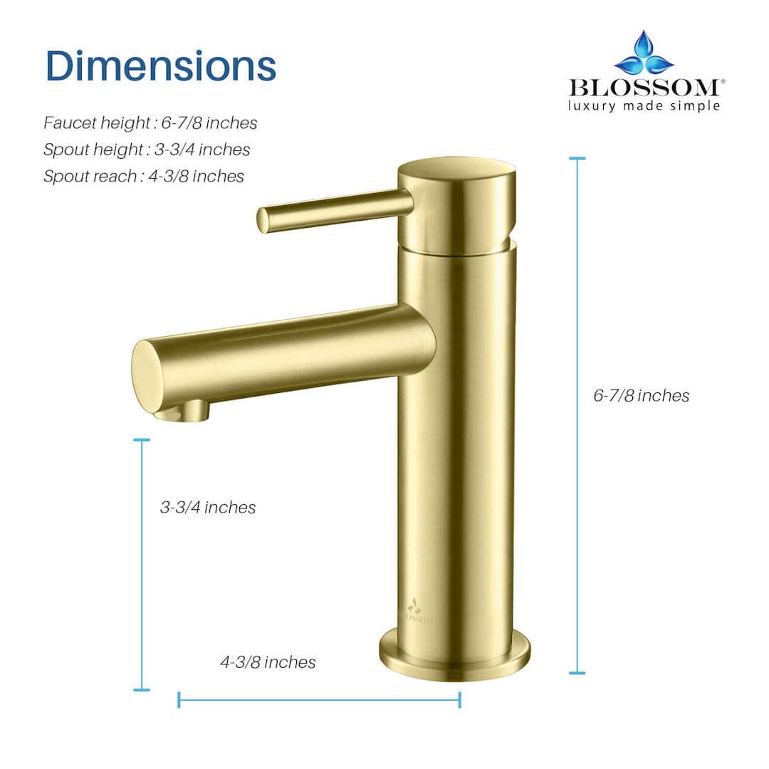 Single Handle Lavatory Faucet – Brush Gold - F01 116