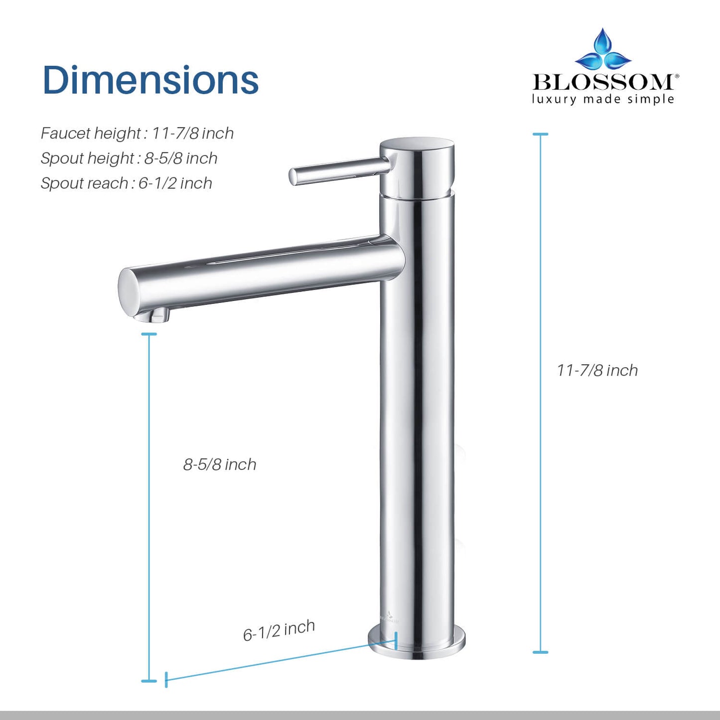 Single Handle Lavatory Faucet – Chrome - F01 117