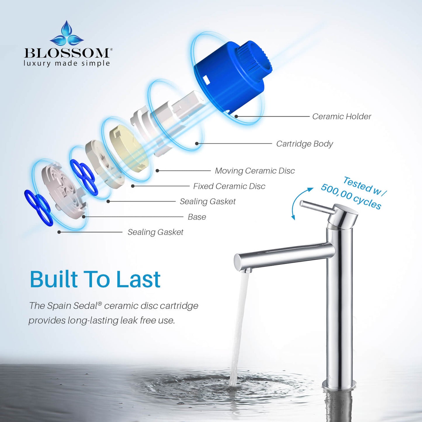 Single Handle Lavatory Faucet – Chrome - F01 117