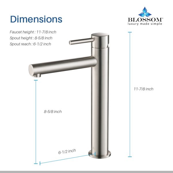 Single Handle Lavatory Faucet – Brush Nickle - F01 117