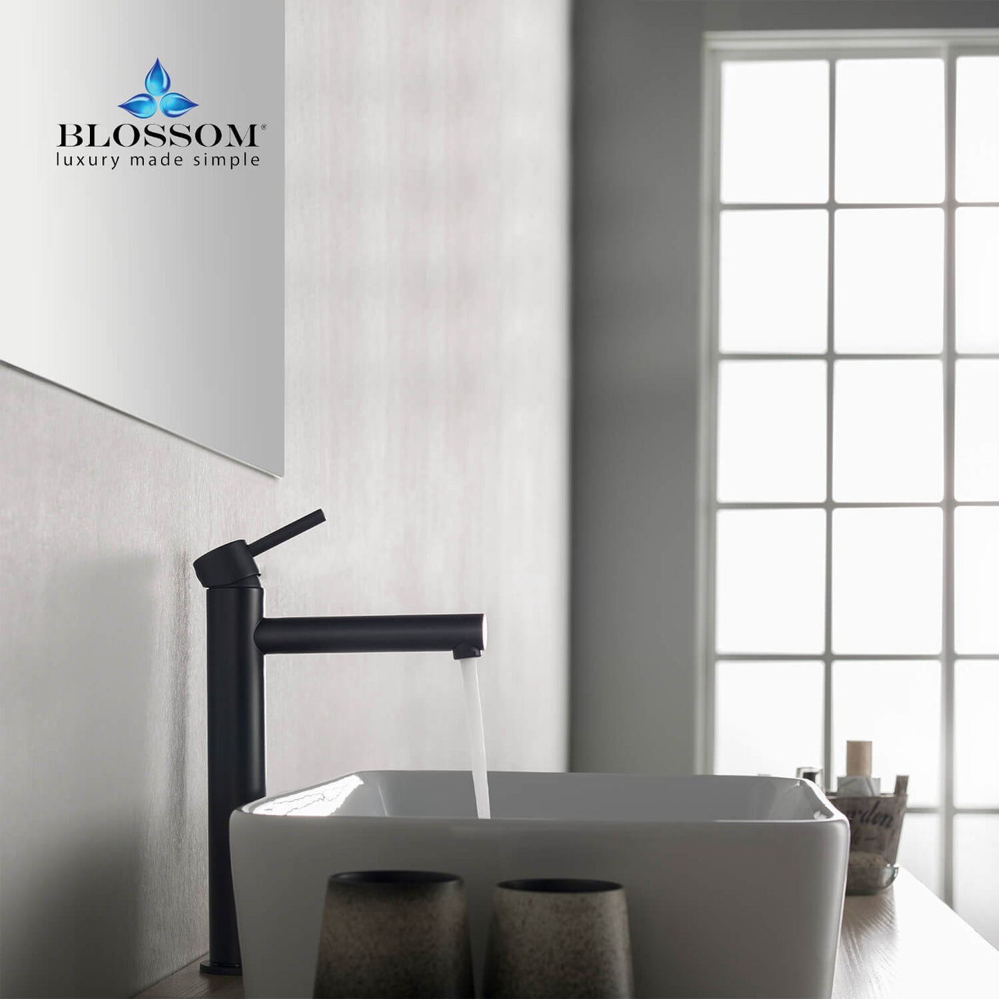 Single Handle Lavatory Faucet – Matte Black - F01 117