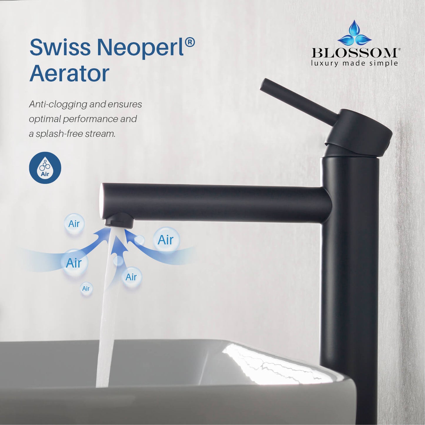 Single Handle Lavatory Faucet – Matte Black - F01 117
