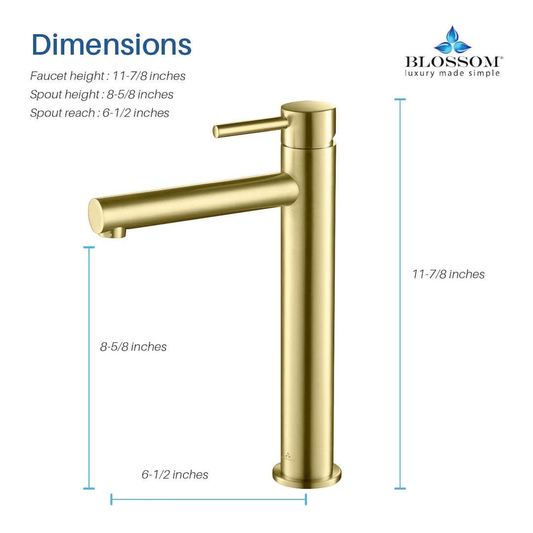 Single Handle Lavatory Faucet – Brush Gold - F01 117