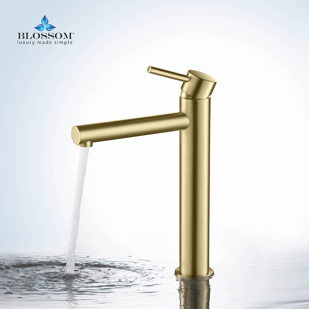 Single Handle Lavatory Faucet – Brush Gold - F01 117