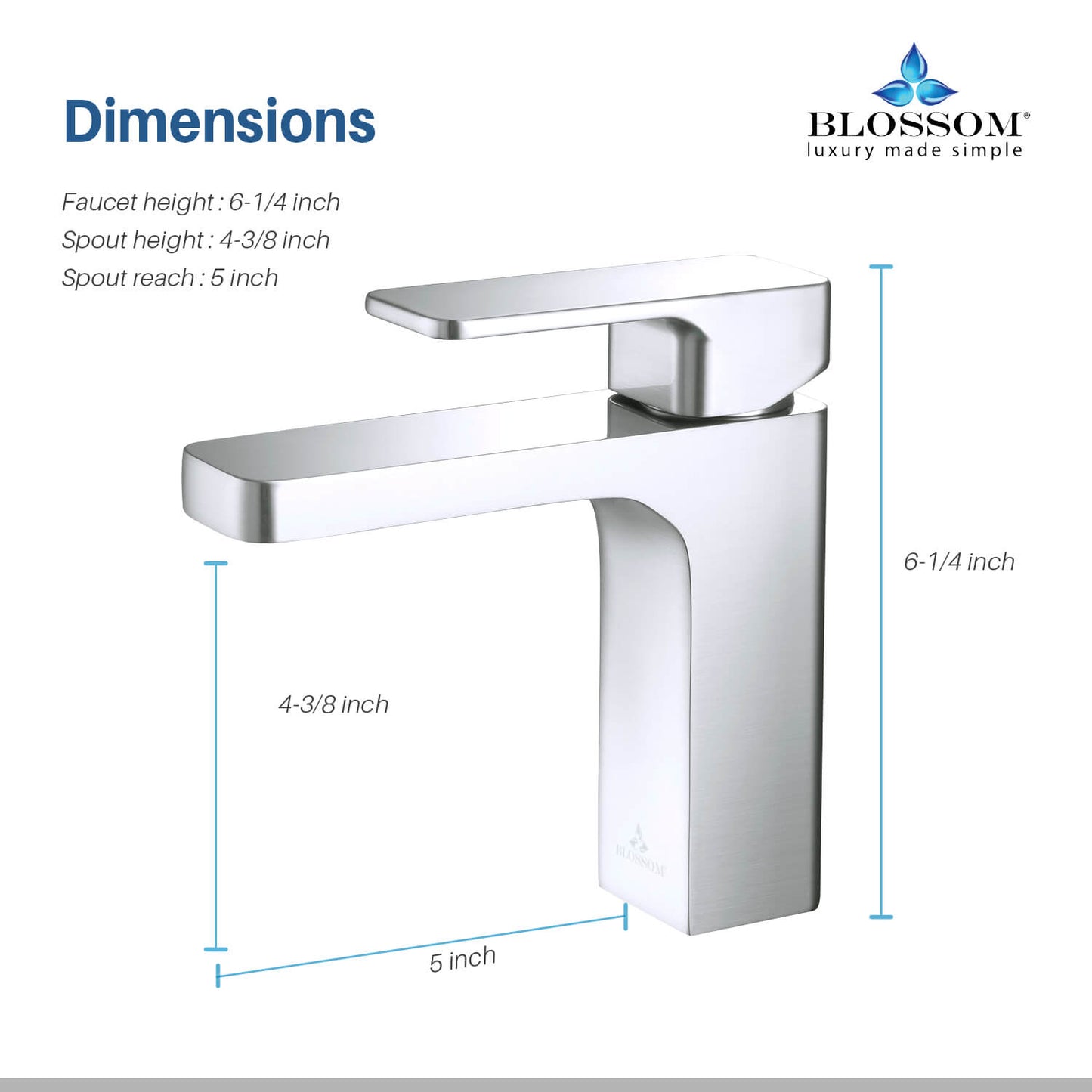 Single Handle Lavatory Faucet – Chrome - F01 118