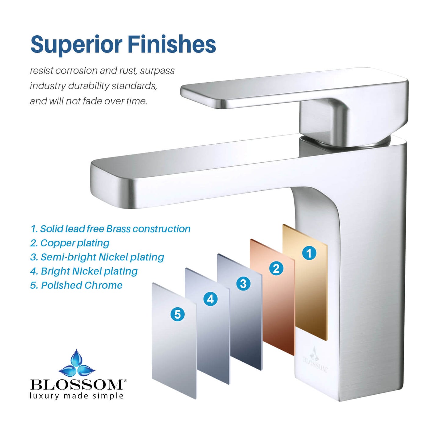Single Handle Lavatory Faucet – Chrome - F01 118
