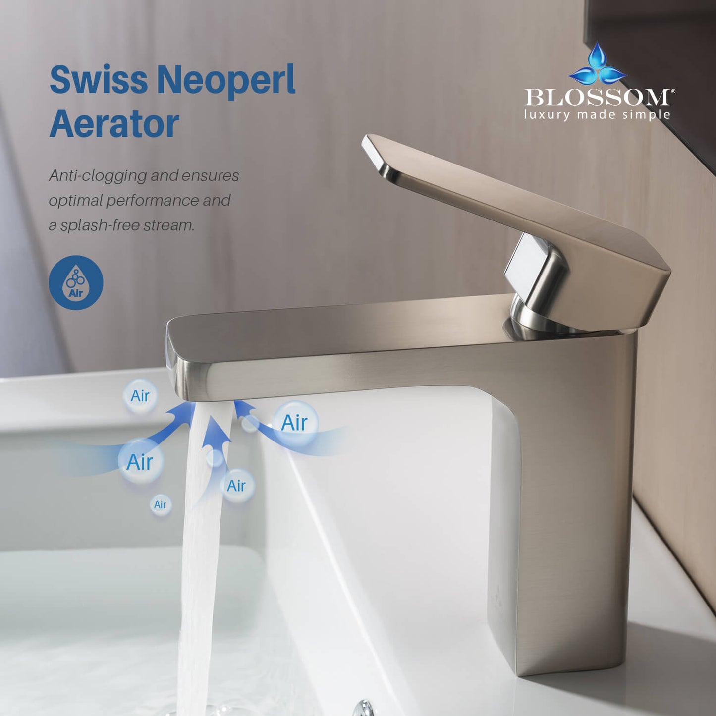 Single Handle Lavatory Faucet – Brush Nickel - F01 118