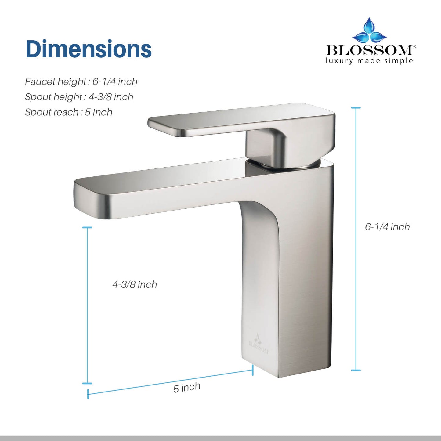 Single Handle Lavatory Faucet – Brush Nickel - F01 118