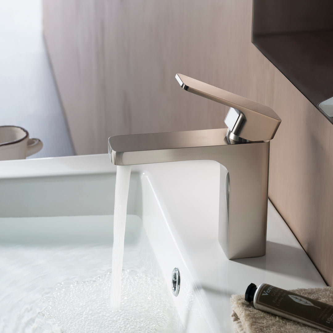 Single Handle Lavatory Faucet – Brush Nickel - F01 118