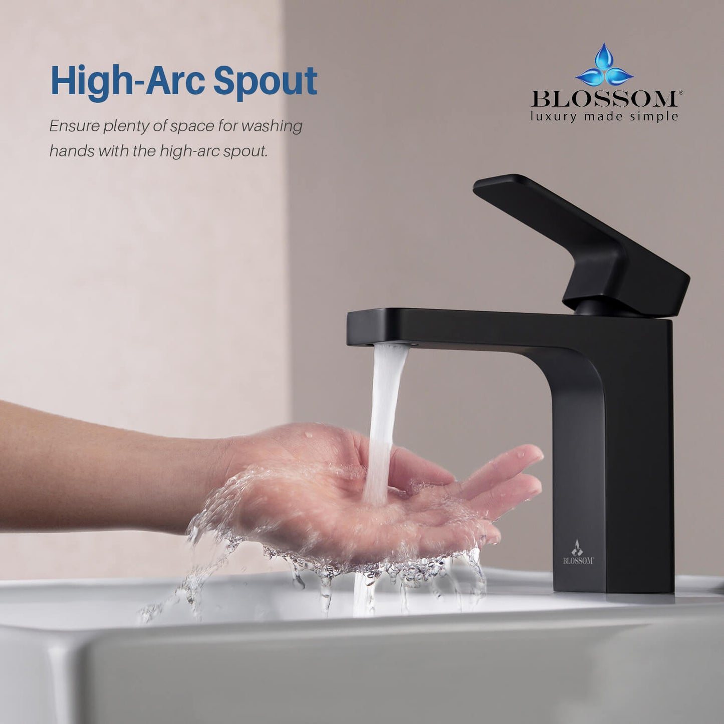 Single Handle Lavatory Faucet – Matte Black - F01 118