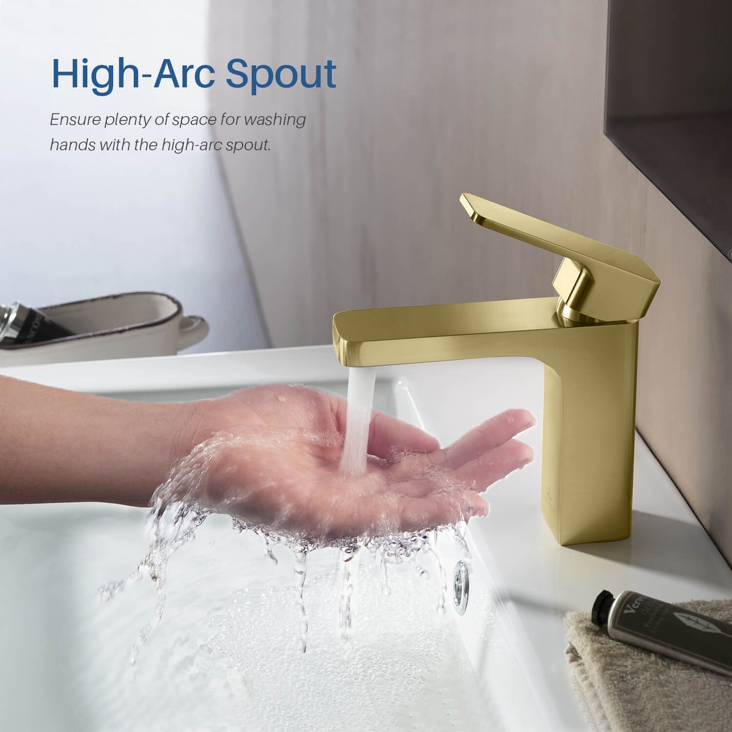 Single Handle Lavatory Faucet – Brush Gold - F01 118